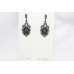 Handmade Designer Earrings 925 Sterling Silver Black Onyx & Marcasite Stones E48